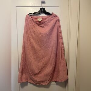 Orvis * April Cornel Pink side Button-Detail midi Skirt